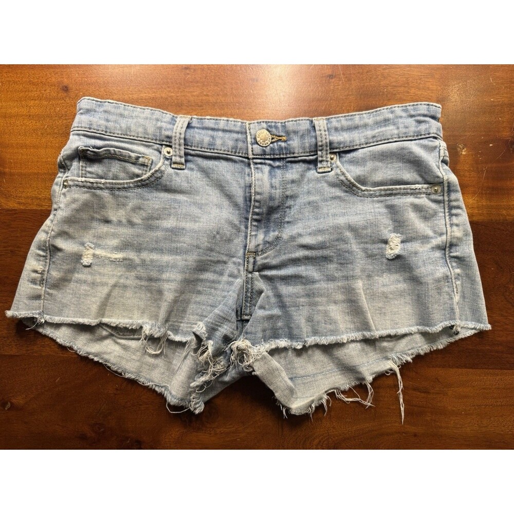 Lucky Brand The Cut Off Denim Shorts Womens Size 2/26 Blue Distressed Frayed